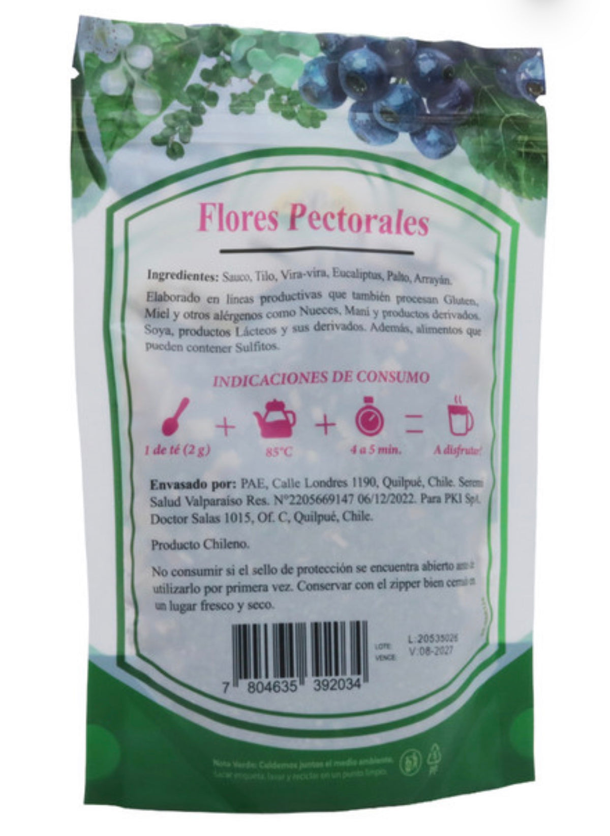 Infusión natural Flores Pectorales 50g, CDV