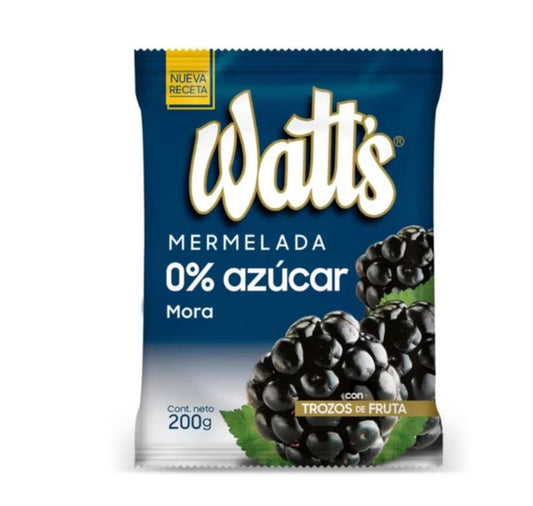 Watts
Mermelada chilena Mora Sin Azúcar, 200 g