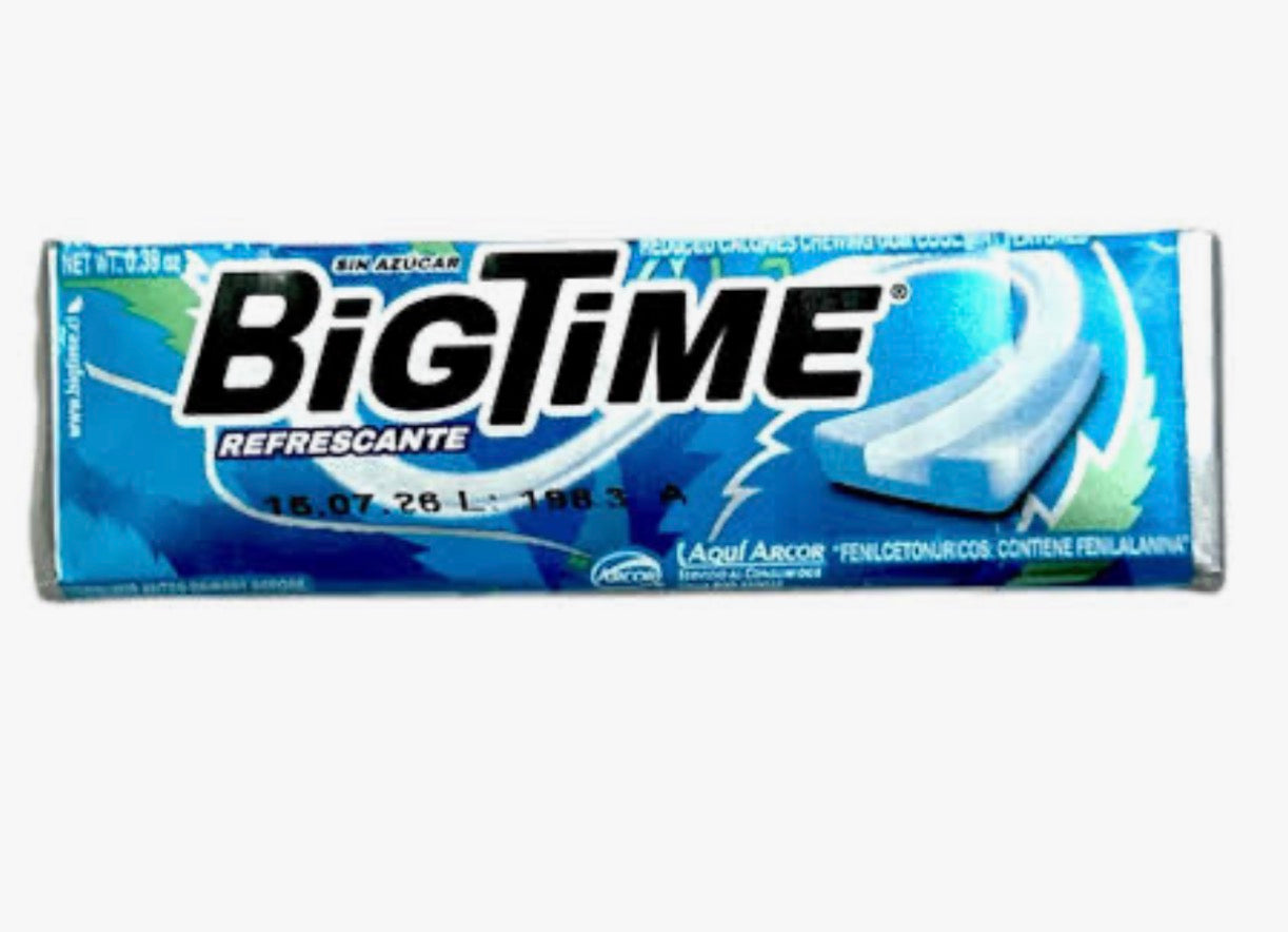 Chicle Bigtime refrescante sin azúcar 11 gr