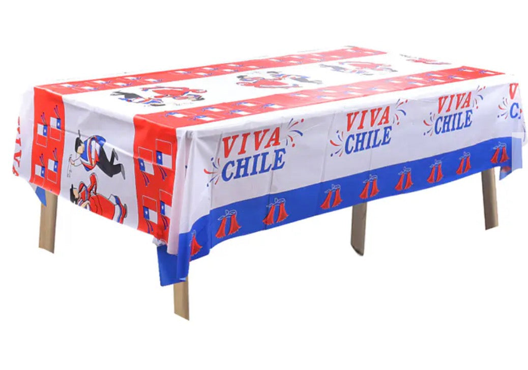 Mantel plastico fiestas patrias Chile 🇨🇱 137x274cm