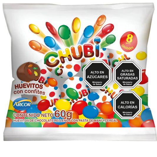 Huevitos De Chocolate Chubi, 60 g