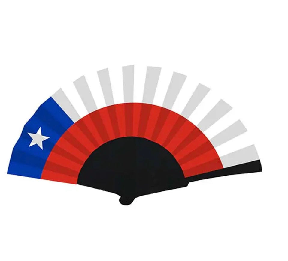 Abanico Bandera Chile 23cm