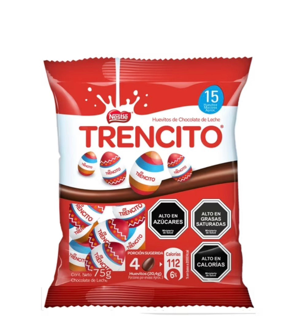 Trencito
Bolsa Huevitos chocolate 15 un aprox, 75 g