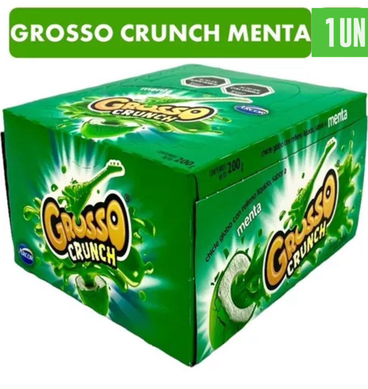 Chicle Grosso crunch menta 6 gr