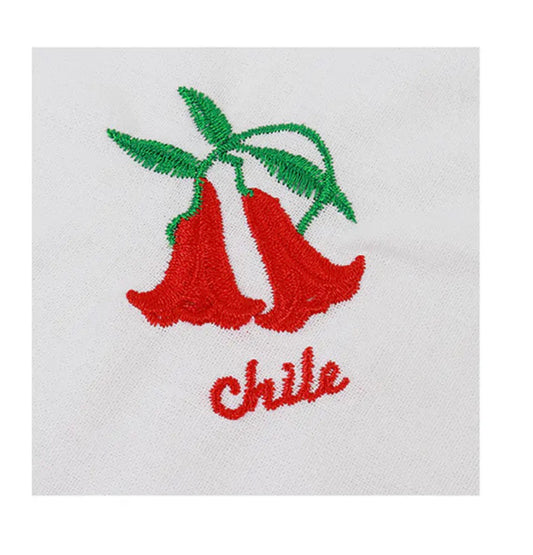 Pañuelo Copihue Fiestas Patrias chilenas 28x28cm