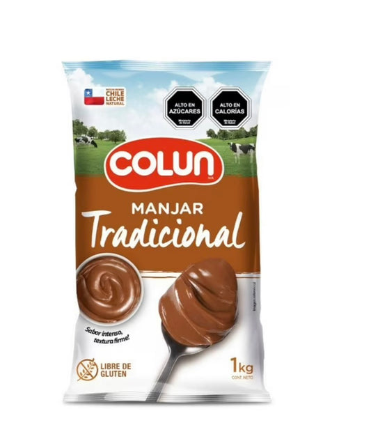 Manjar Tradicional Colun Bolsa, 1 kg gluten free