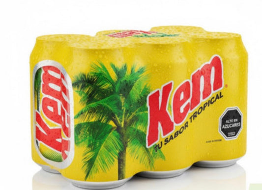 Pack 6 un Bebida gaseosa en lata Kem Piña 330 gr C/U