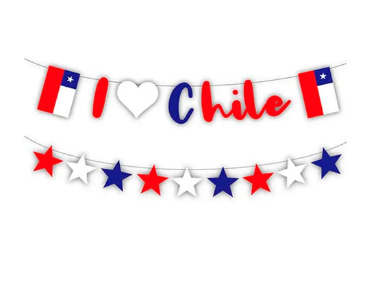 Guirnalda Fiestas Patrias chile 5m