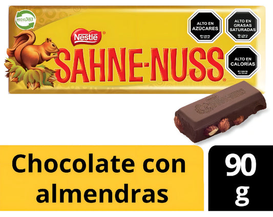 Nestlé Sahne Nuss Chocolate SAHNE NUSS® Chocolate - Almendra Barra 90g