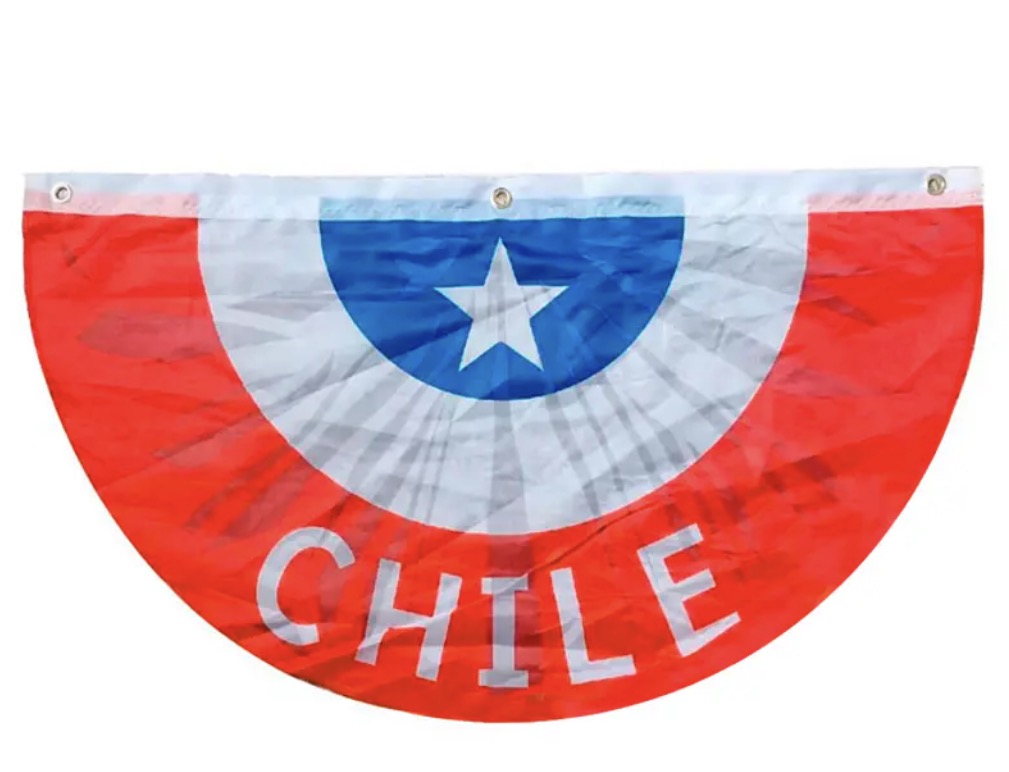 Bandera de Chile de ventana 45x90cm