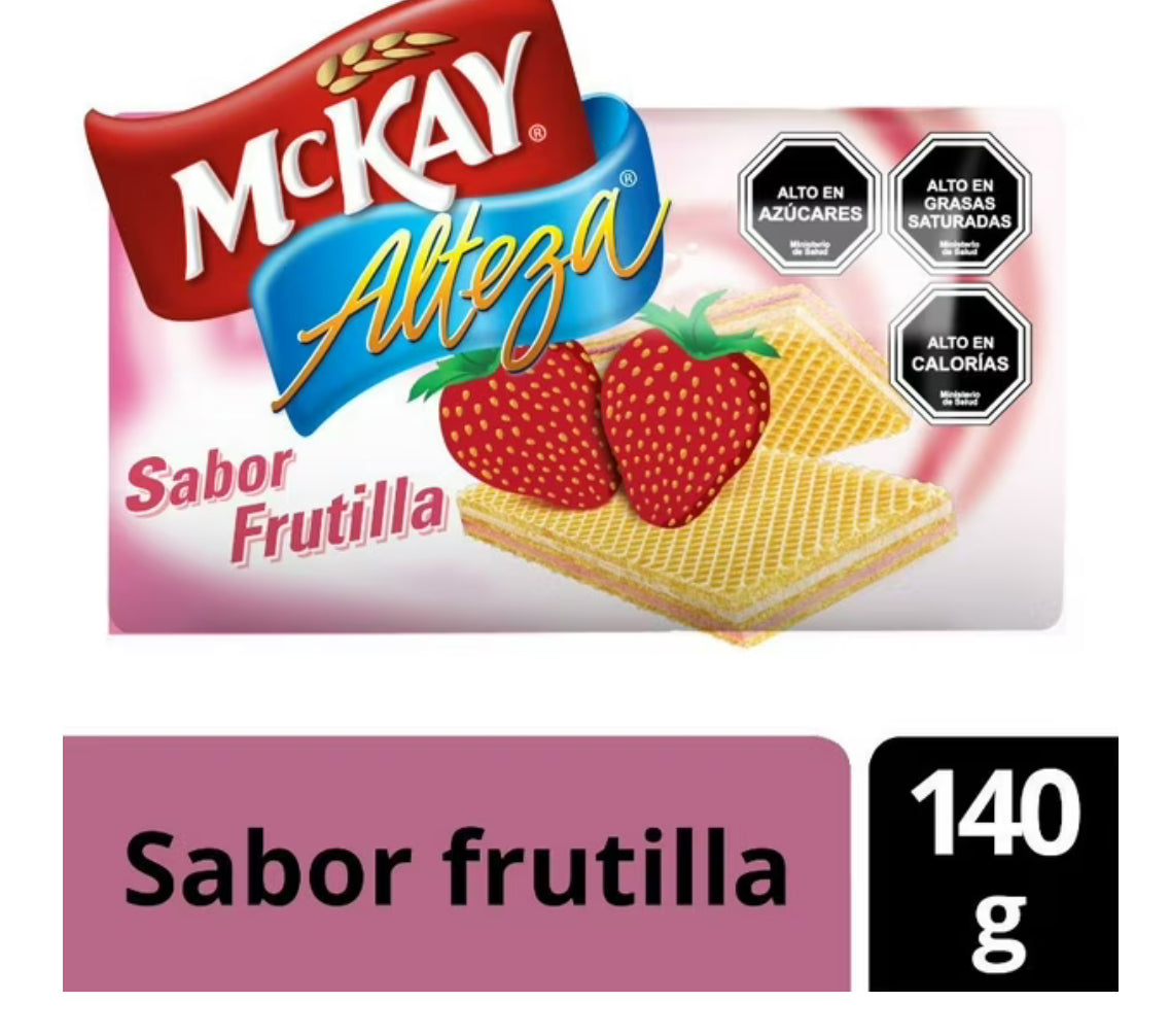 Mckay
Galleta Oblea Alteza Frutilla Paquete, 140 g