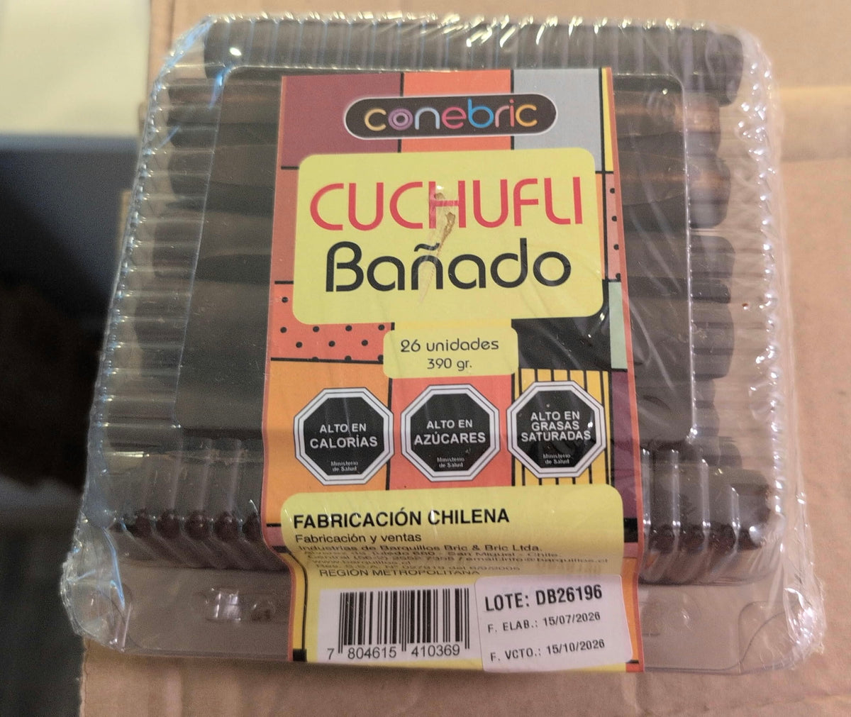 Cuchufli Conebric Chocolate 26 unidades 360 gr