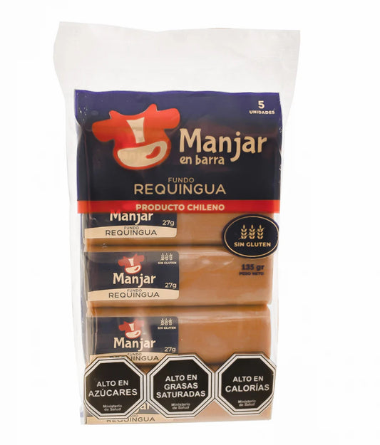 FUNDO REQUINGUA
Manjar en Barra 27 grs - Ganchera (5 unids)