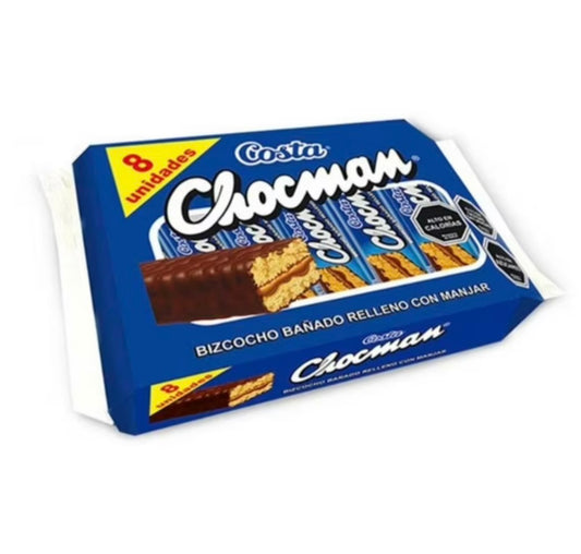Chocolate Bizcocho Chocman 8 Un, 264 grs