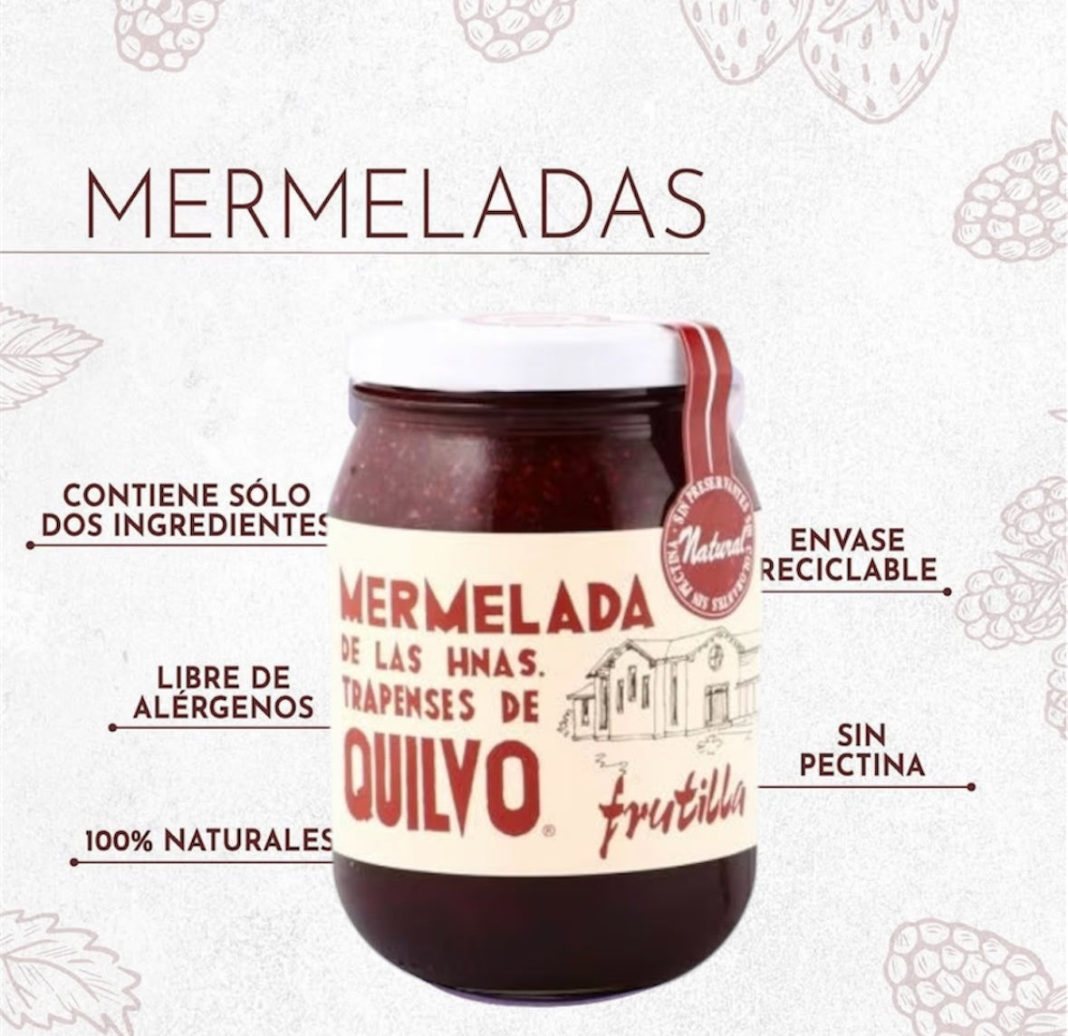 Mermelada de las hermanas trapenses de Quilvo 🍓500 grs UN