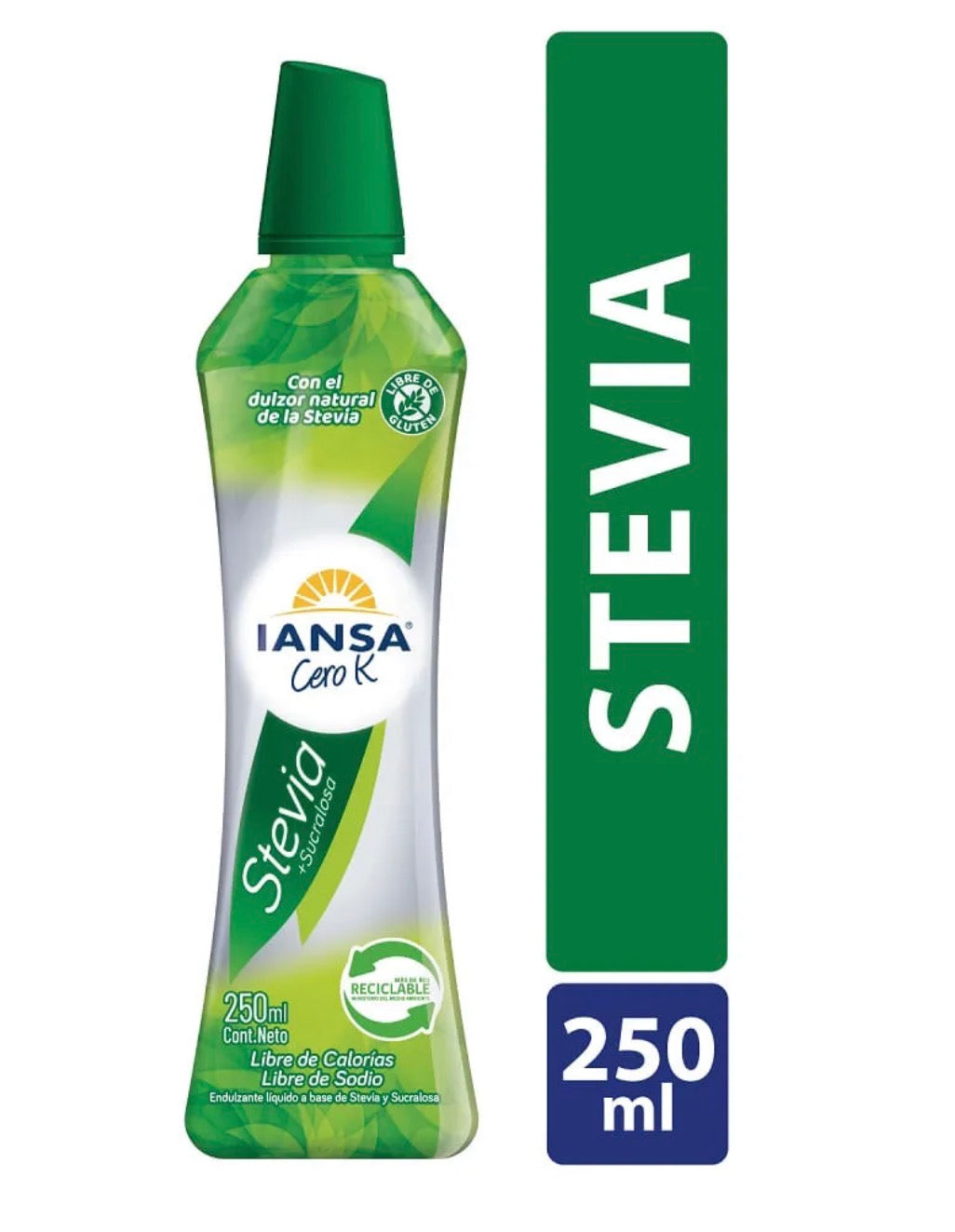 Endulzante Líquido Stevia Sucralosa Botella, 250 ml