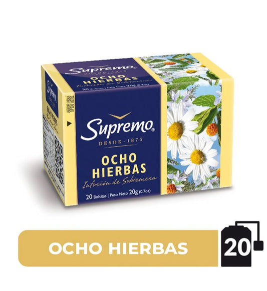 Té Ocho Hierbas Caja, 20 g