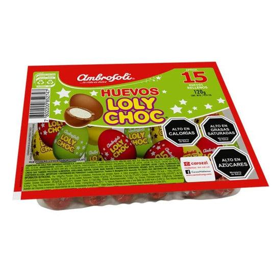 Huevitos Ambrosoli loly choc 15 un, 120 grs