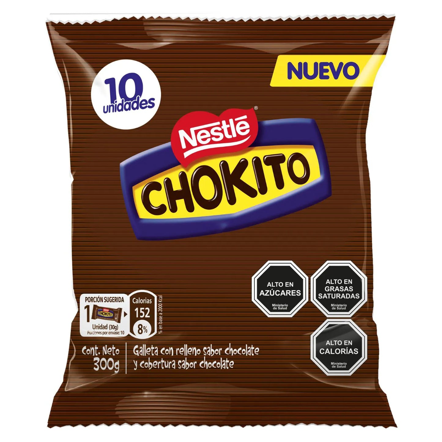 Galletas de Chocolate Chokito Nestle Pack 10 Un x 300 g ex negrita/chokita