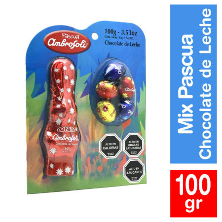 Conejo 🐰 + Huevitos de chocolate Ambrosoli 100 grs