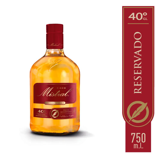 Pisco Mistral añejado en roble 40 grados