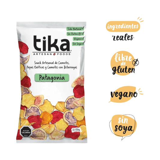 Papas fritas Tika Veggie Chips Patagonia 150g