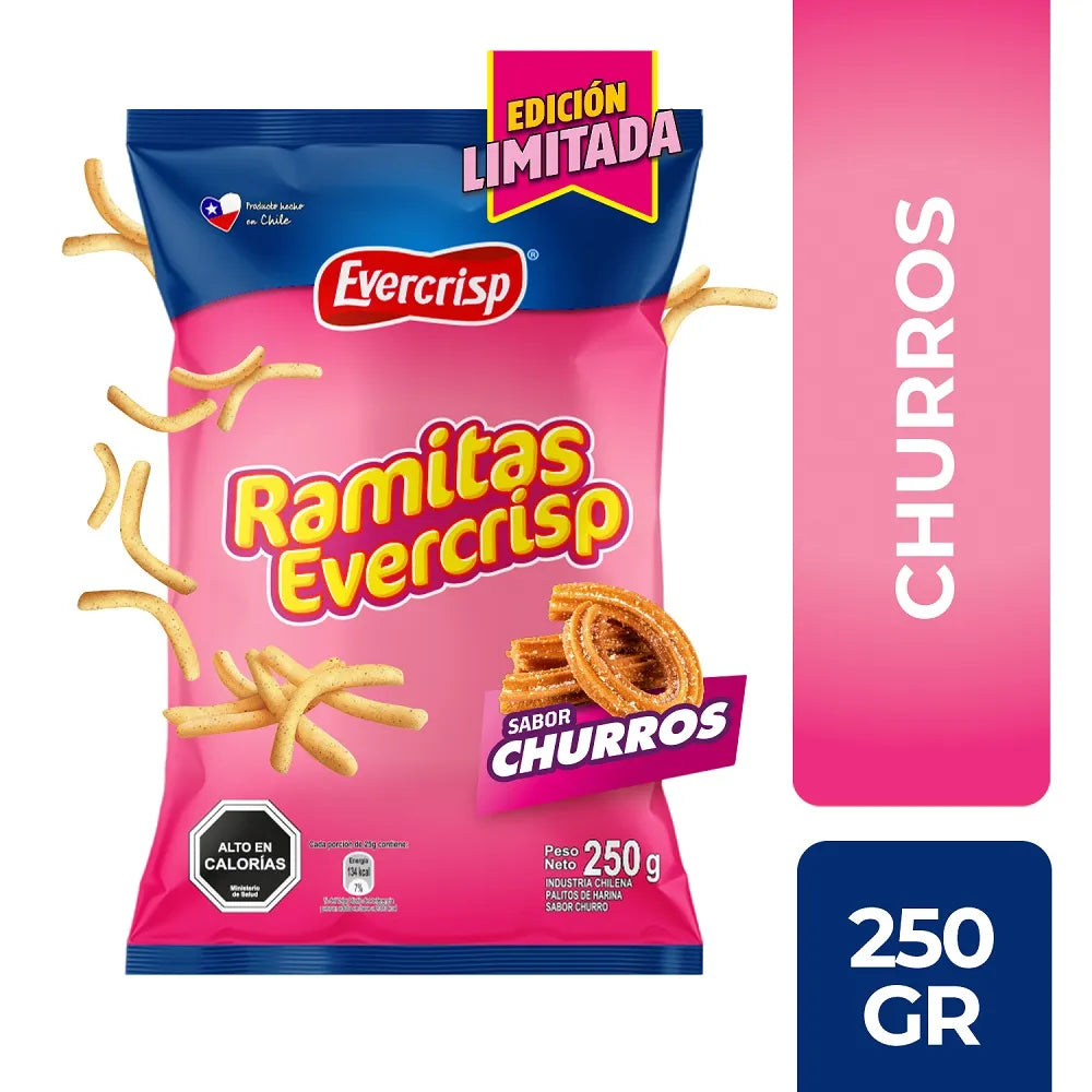 Evercrisp
Ramitas Evercrisp Sabor a Churros 250 G